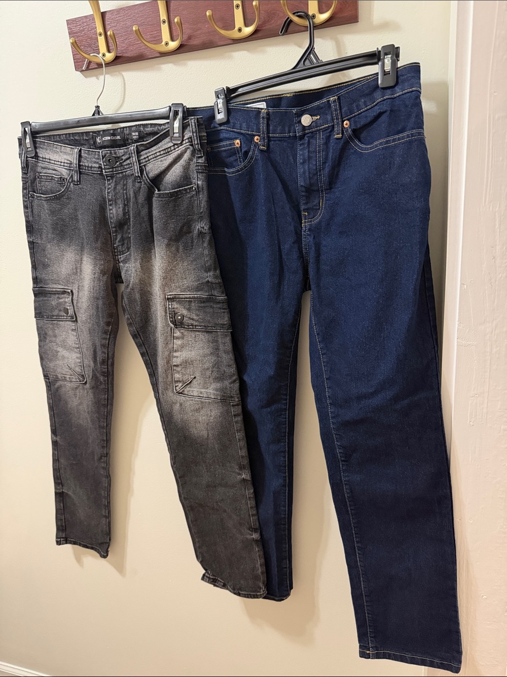 GAP Men's Slim Straight Jeans — Dark Blue and Washed Black Pair